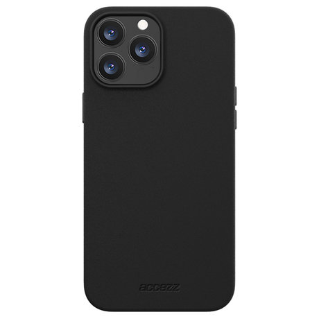 Accezz Leather Backcover met MagSafe iPhone 13 Pro - Zwart (D)