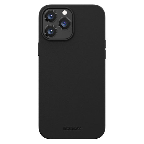 Accezz Leather Backcover met MagSafe iPhone 13 Pro Max - Zwart (D)