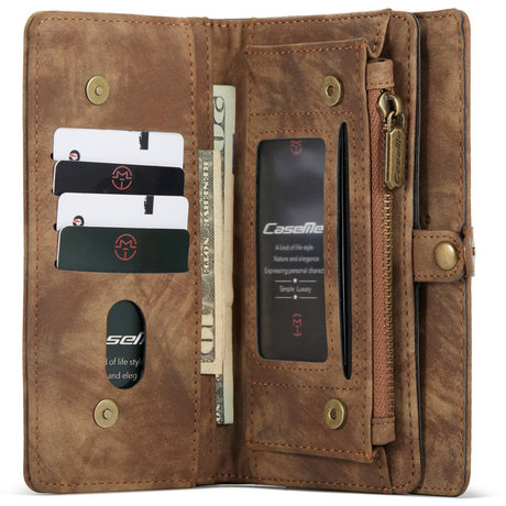 CaseMe Luxe Lederen 2 in 1 Portemonnee Booktype iPhone 12 Mini (D)