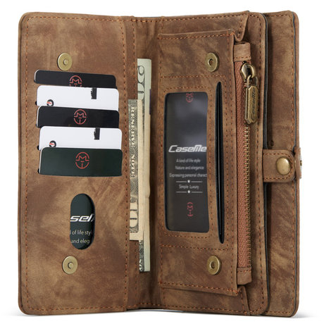 CaseMe Luxe Lederen 2 in 1 Portemonnee Booktype iPhone 12 (Pro) (D)