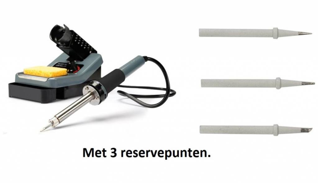 Velleman VTSS7 soldeerstation met 3 extra reservepunt 160-480 °C