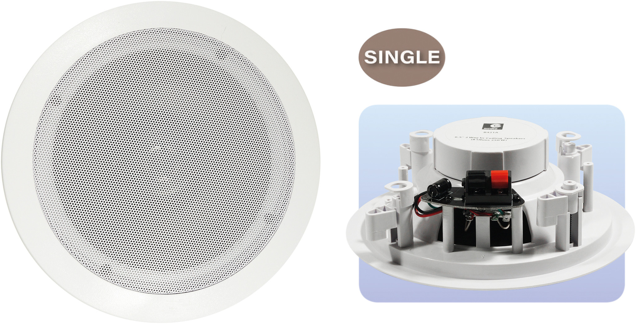 e-Audio plafondluidspreker 6,5 inch 250 watt wit
