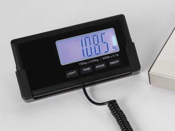Perel VTBAL502 digitale postweegschaal met afneembaar display 150 kilo