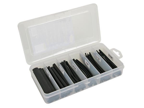 Velleman K/STB2G set thermische krimpkous - zwart met lijm 85 stuks
