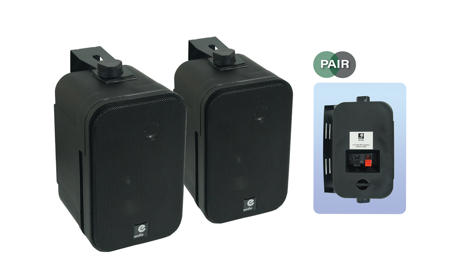 Boodschapper aanpassen Twisted E-Audio achtergrond luidsprekers 3.5 inch 8 Ohm 100 Watt Zwart kopen? -  Maxtotaal