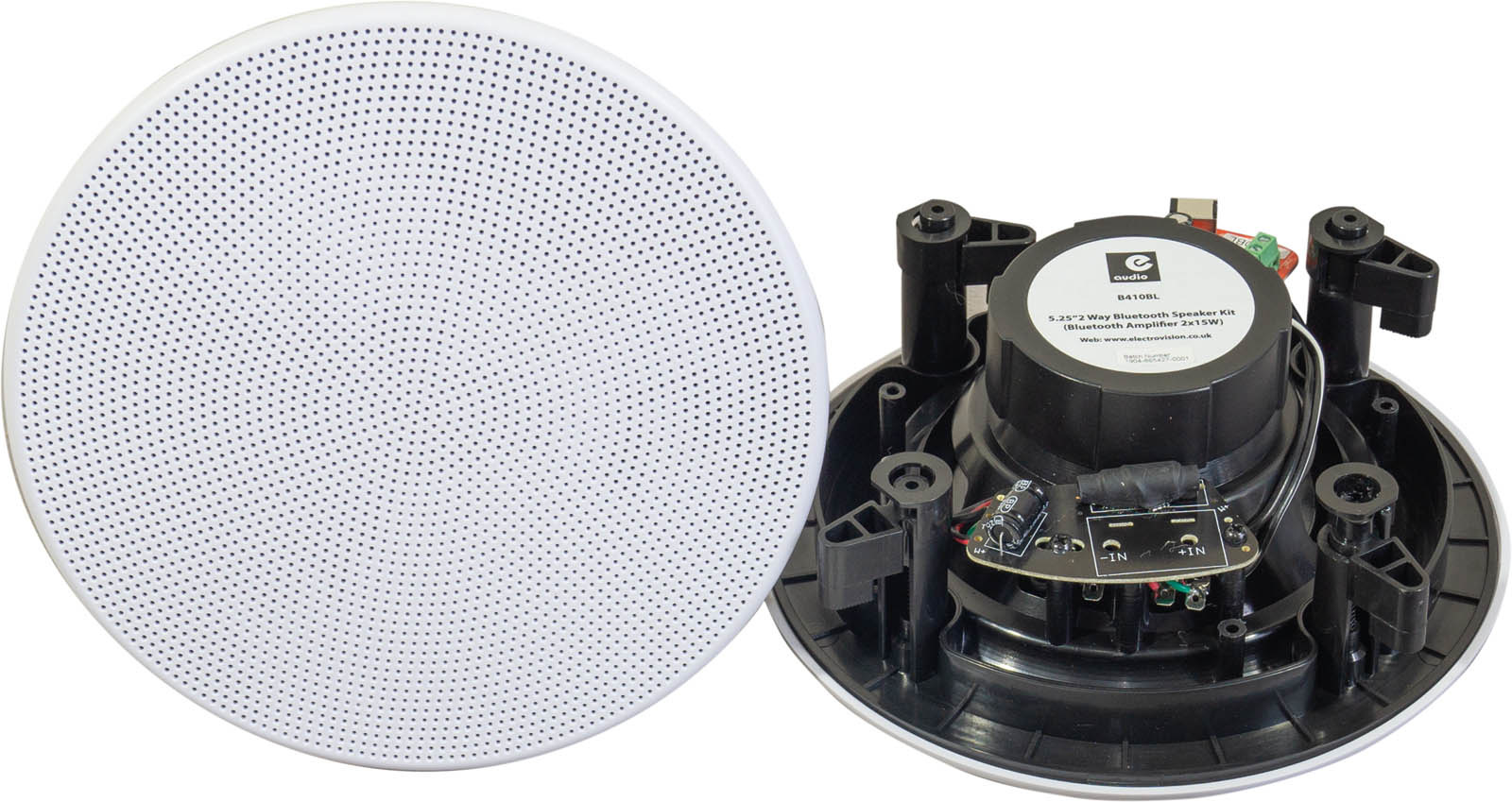 E-Audio Bluetooth Badkamer Speaker Systeem - 2x 5.25 inch plafondluidsprekers