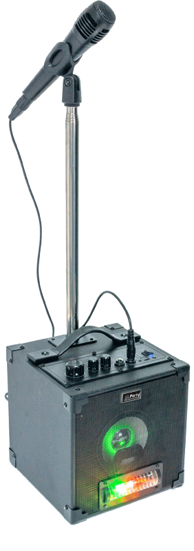 Party light karaoke set met LED lichteffect USB/SD & Bluetooth