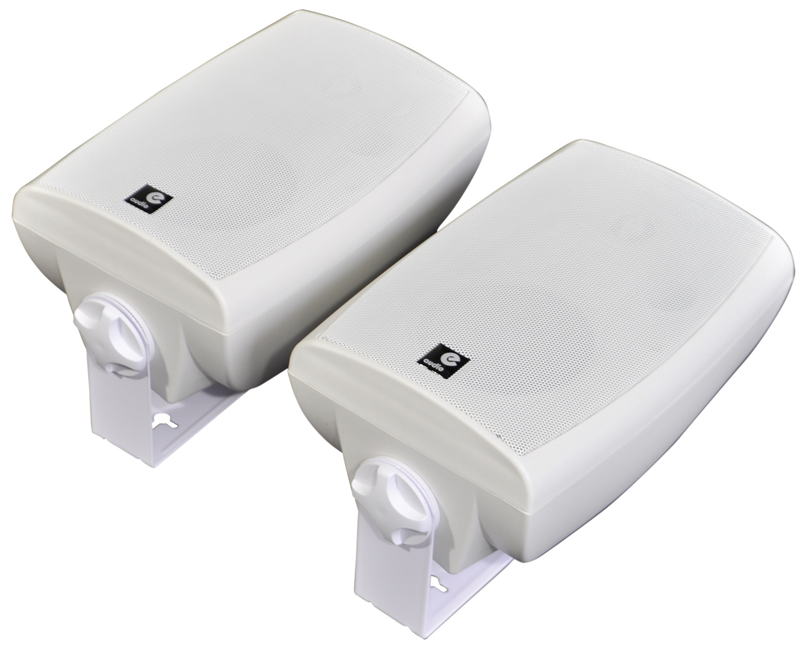 struik Mondwater Betrokken E-Audio Actieve luidsprekers met ophangbeugel Bluetooth en AUX input 60  Watt Wit - Maxtotaal