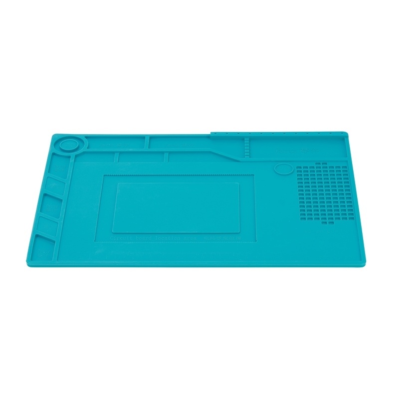 Siliconen soldeermat 39 x 27 cm blauw