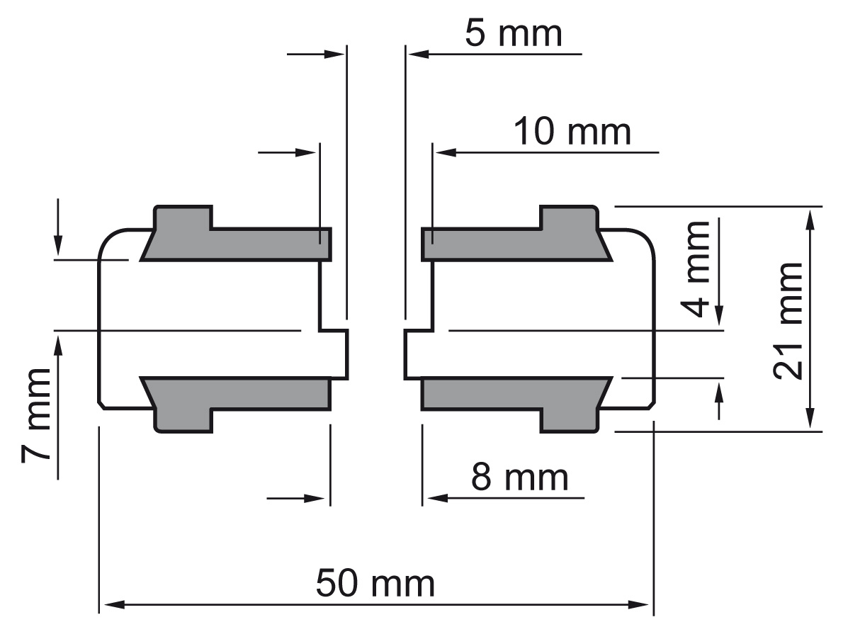 Dynavox aluminium voeten 4-delig zilver