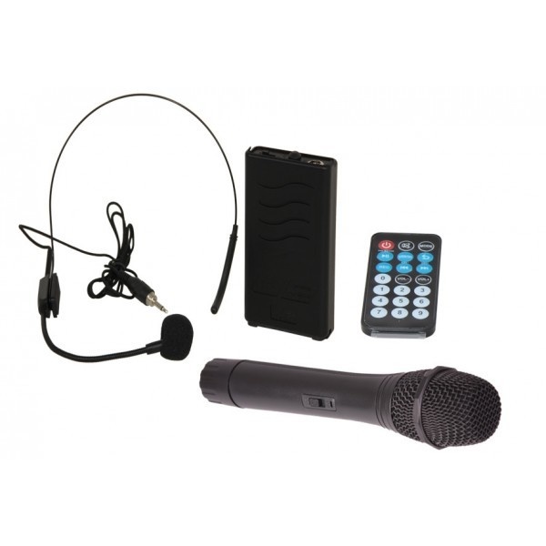 Ibiza Sound PORT15VHF-BT 800 watt Draagbaar PA systeem met USB-MP3, REC, VOX, Bluetooth - Zwart