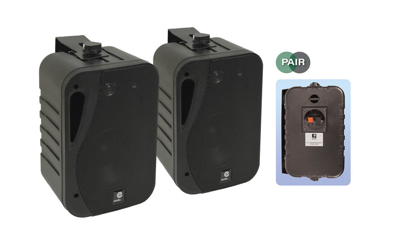 E-audio 5.25 inch 3-Weg achtergrondluidsprekers 160 Watt 4 Ohm zwart