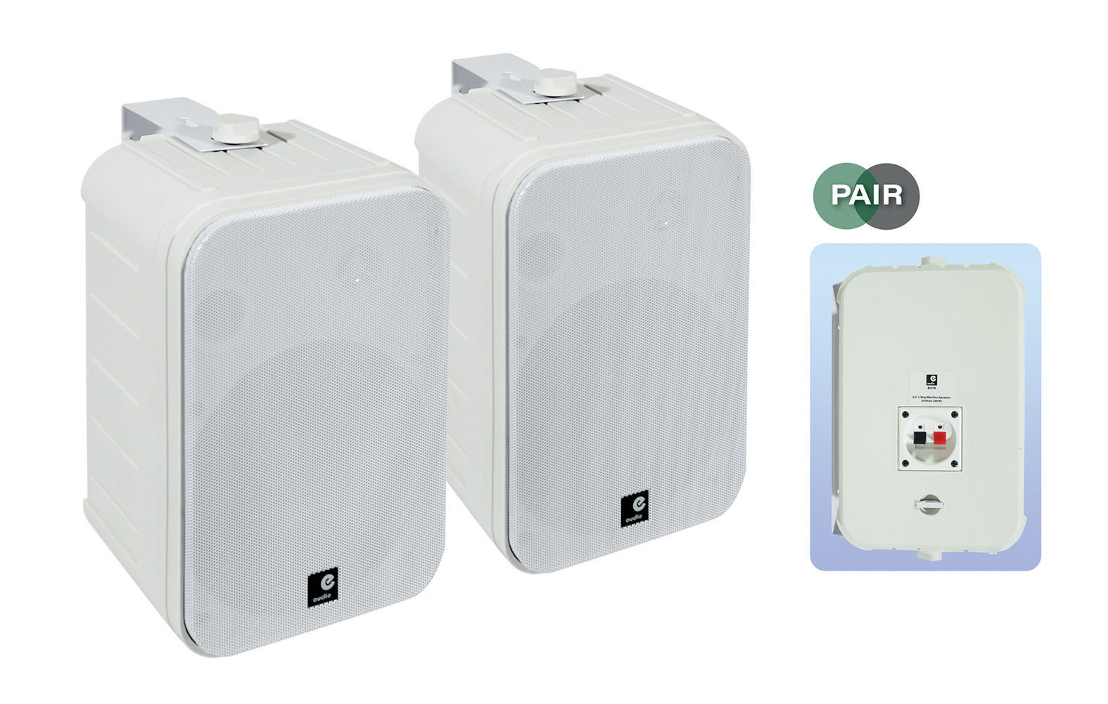E-audio 6,5 inch 2-Weg achtergrondluidsprekers 200 watt 8 ohm wit