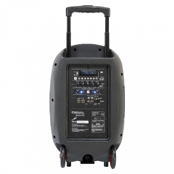 Ibiza PORT12UHF-MKII draagbaar geluidssysteem 700 Watt met accu en microfoons