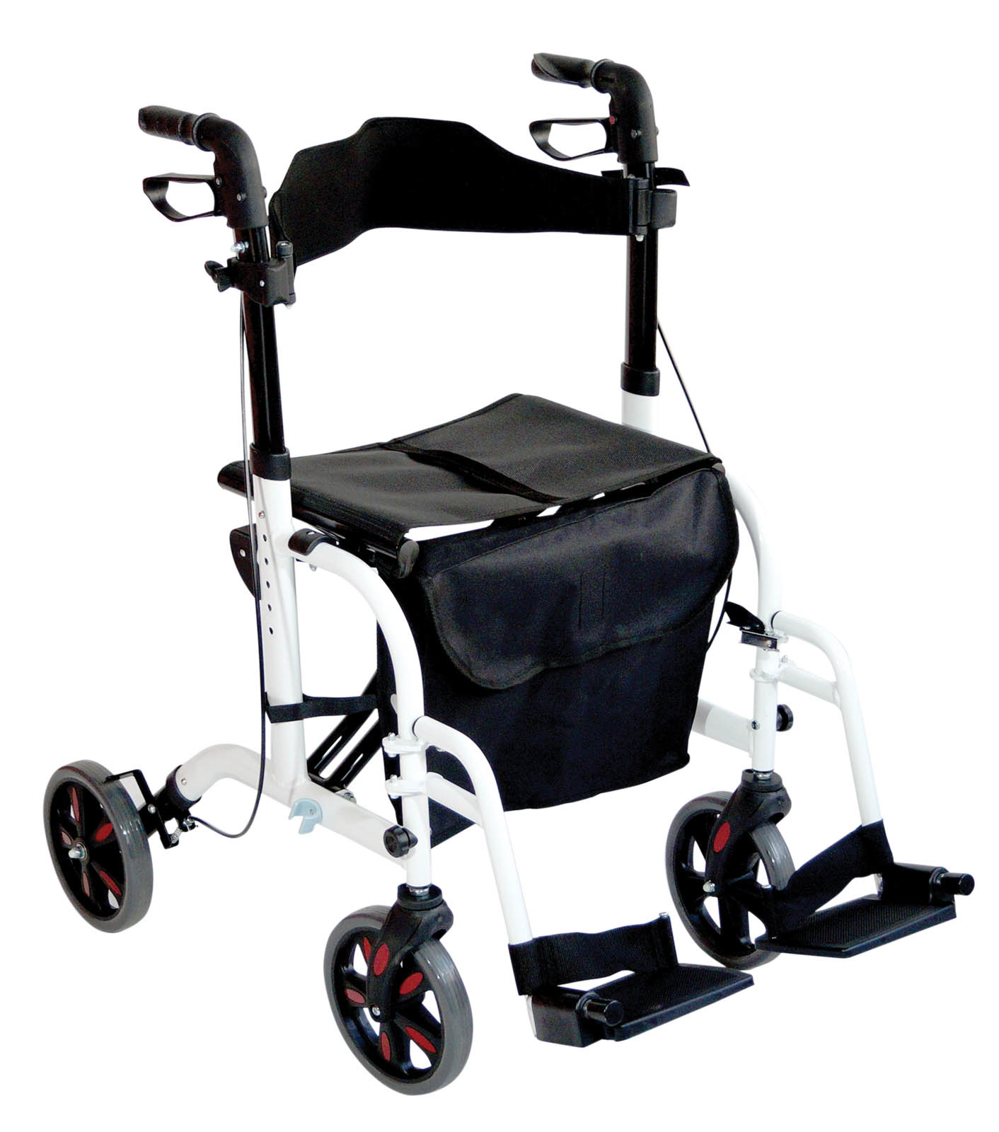 Aidapt VP184 2 in 1 rollator rolstoel wit