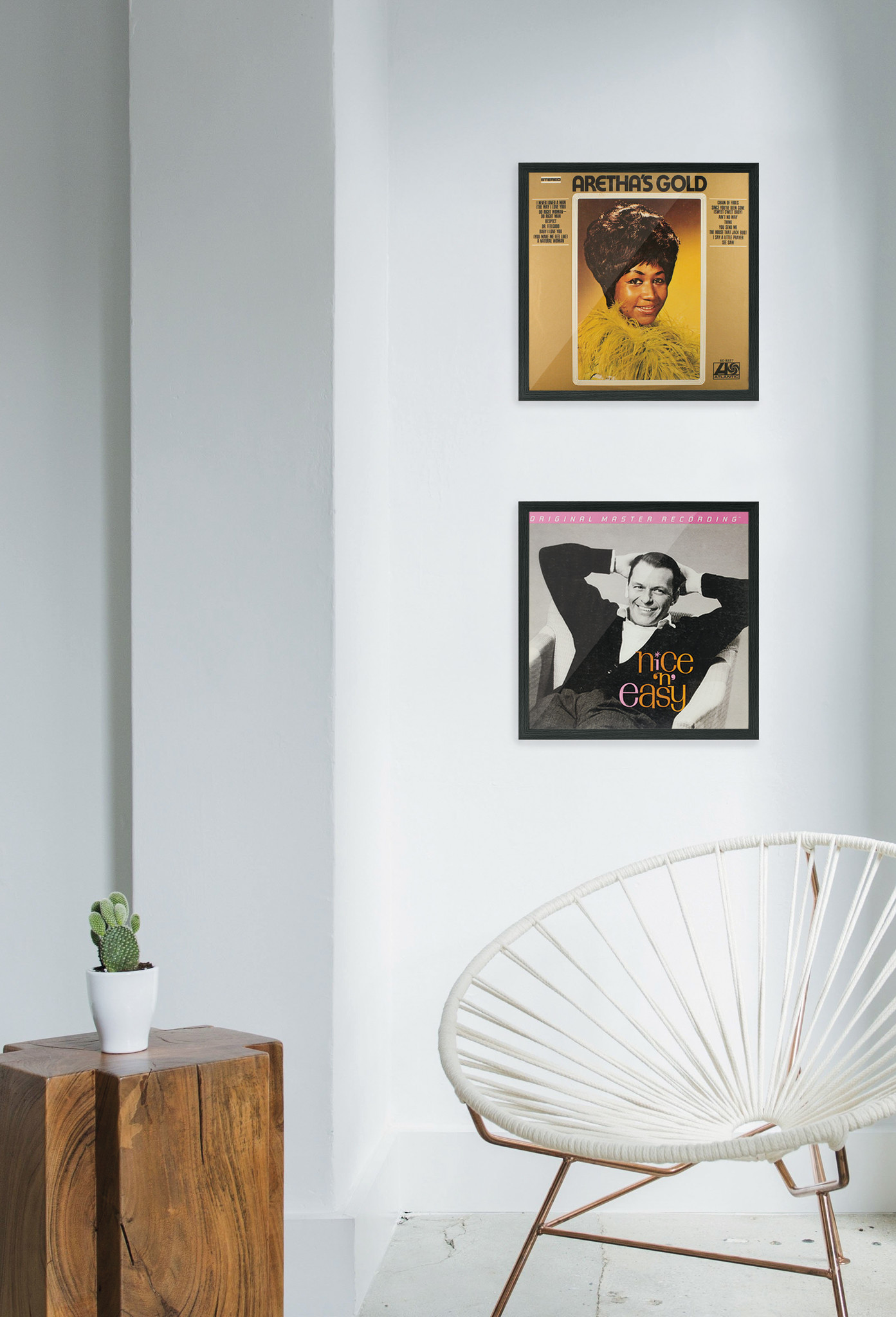 Dynavox platenhoes wissellijst MDF zwart