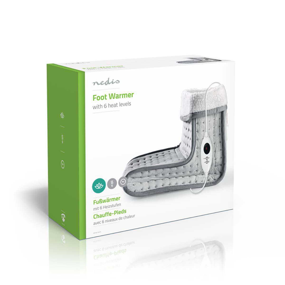 Nedis PEFW110CGY voetenwarmer met 6 warmtestanden