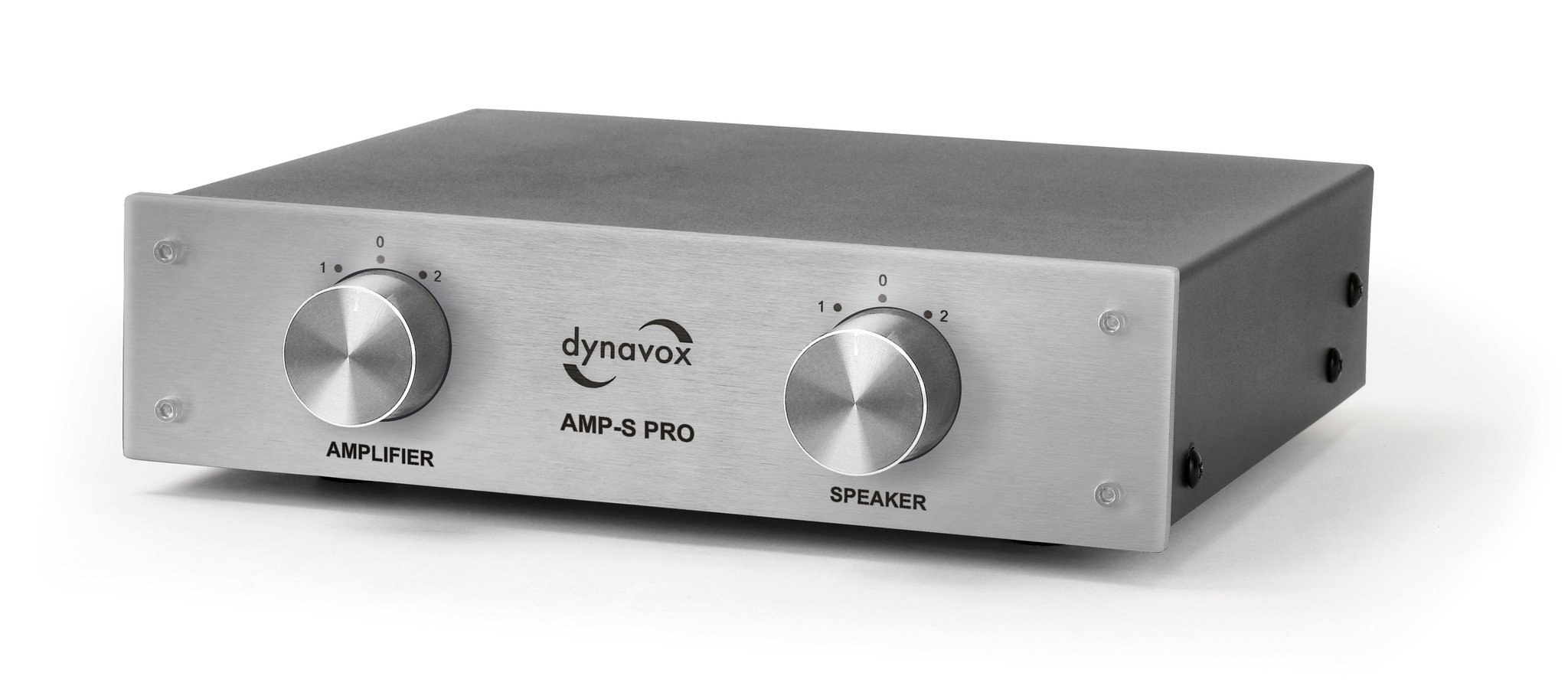 Dynavox AMP-S PRO schakelaar voor 2 op 1 speakers - Zilver - Maxtotaal