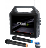 Ibiza Sound Ibiza Sound draagbare karaoke systeem met 14 inch scherm en 2 microfoons