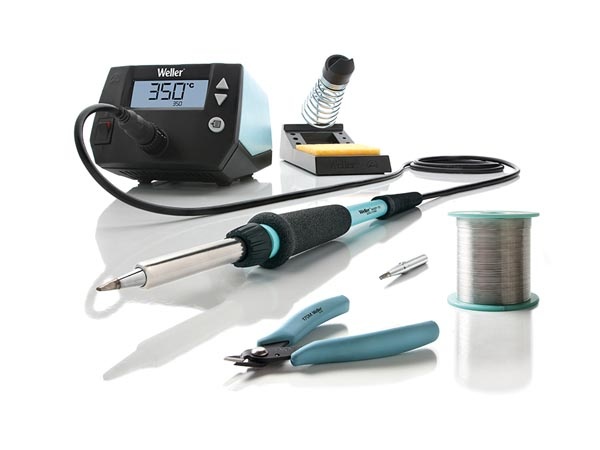 Weller WE 1010 solderstation set met 2 soldeerpunten, zijkniptang en soldeertin