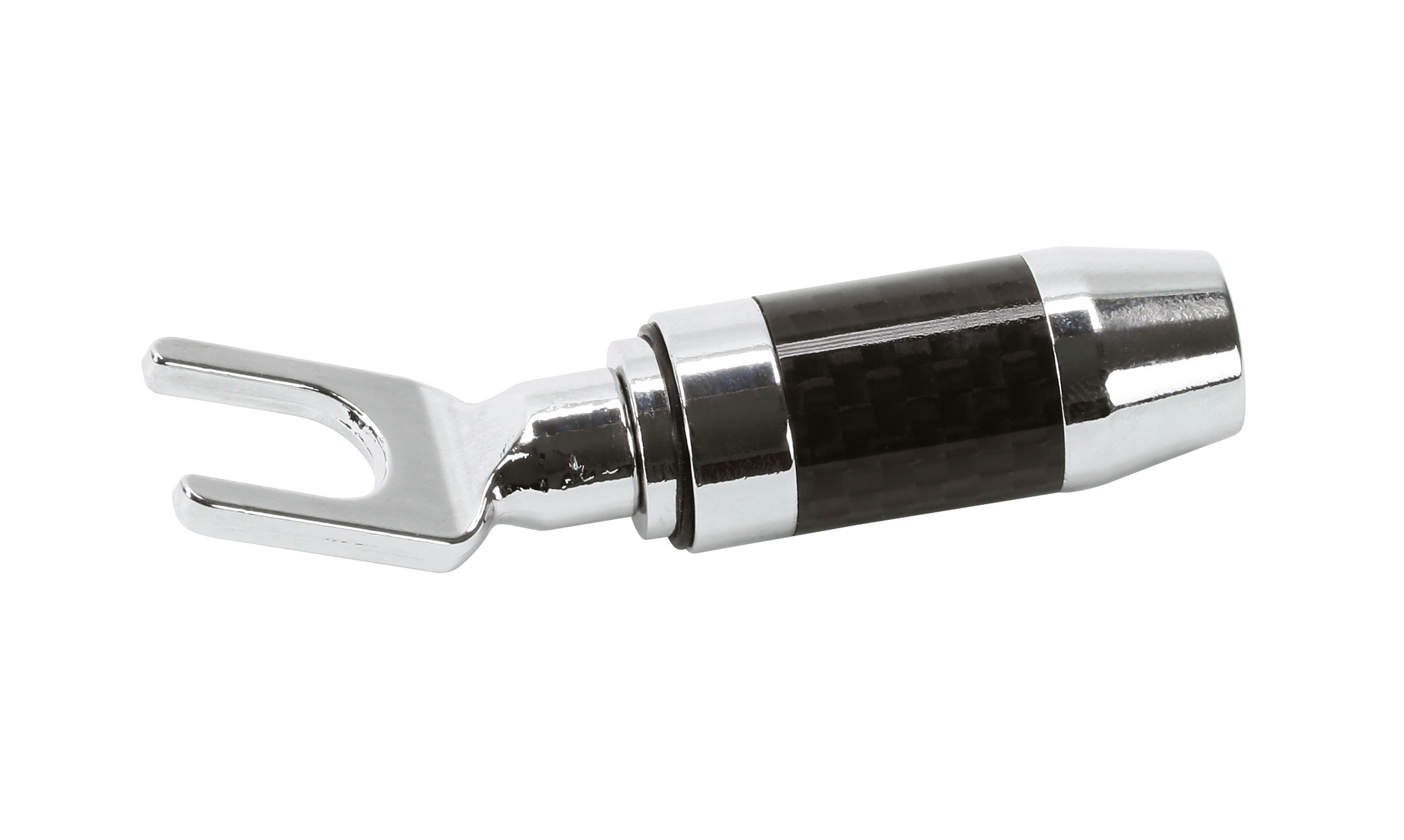 Dynavox kabelschoen plug vork carbon rhodium vergulde set rood/zwart