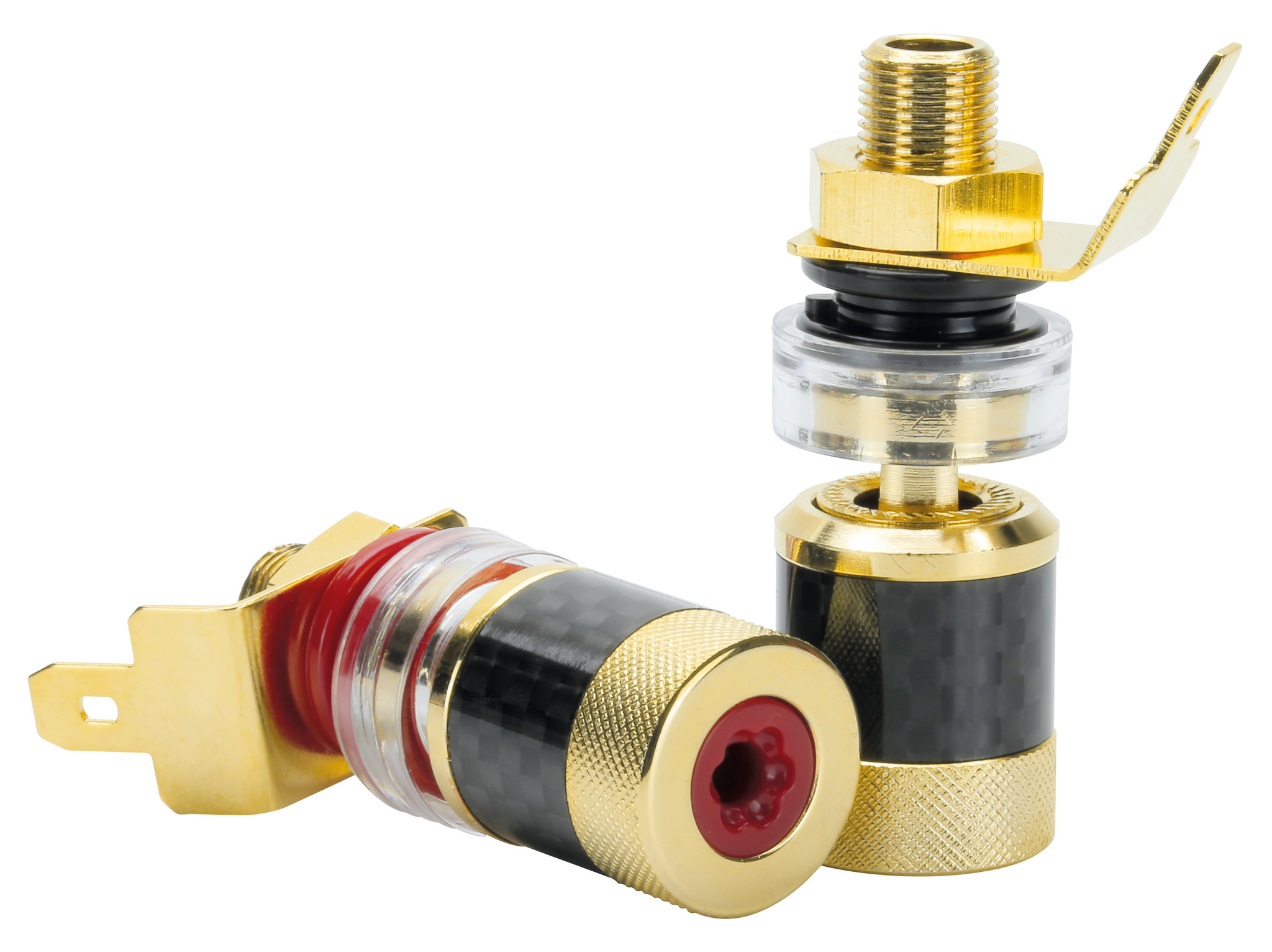 Dynavox Poolklemmenset carbon verguld