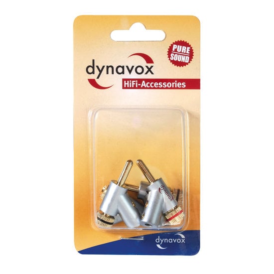 Dynavox Dynavox haakse banaanstekker set met uitzetbare tip 4-delig