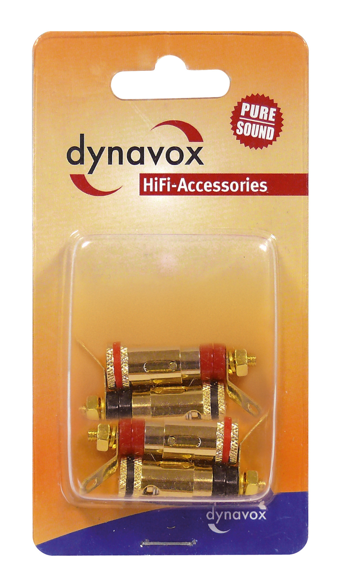 Dynavox 4-delige vergulde banaanstekker set