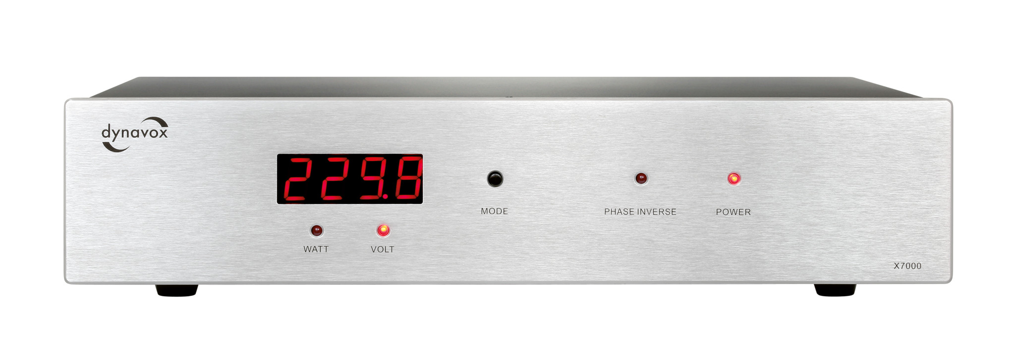 Dynavox X7000B High-End HiFi netfilter zilver met Watt & Voltage Display