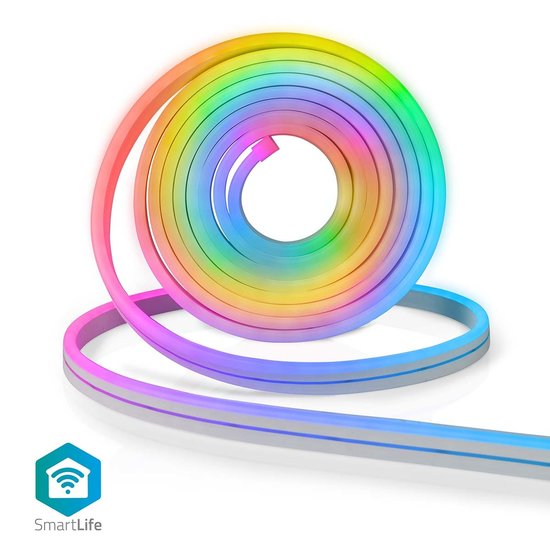 Nedis Nedis SmartLife Gekleurde LED-strip | Wi-Fi | Meerkleurig | 5 meter | IP65 | 960 lm | Android™ / IOS