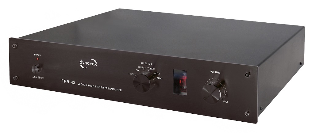 Dynavox TPR-43 buis voorversterker met phono MM/MC ingang - zwart