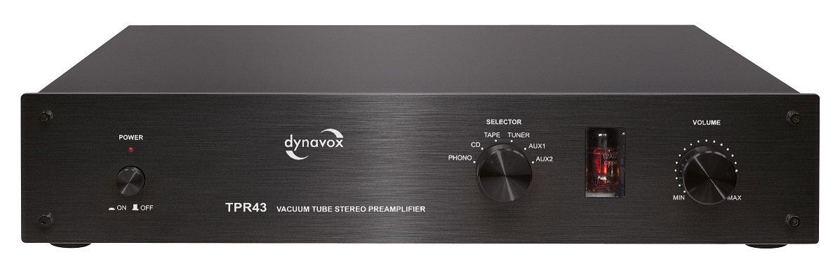 Dynavox TPR-43 buis voorversterker met phono MM/MC ingang - zwart