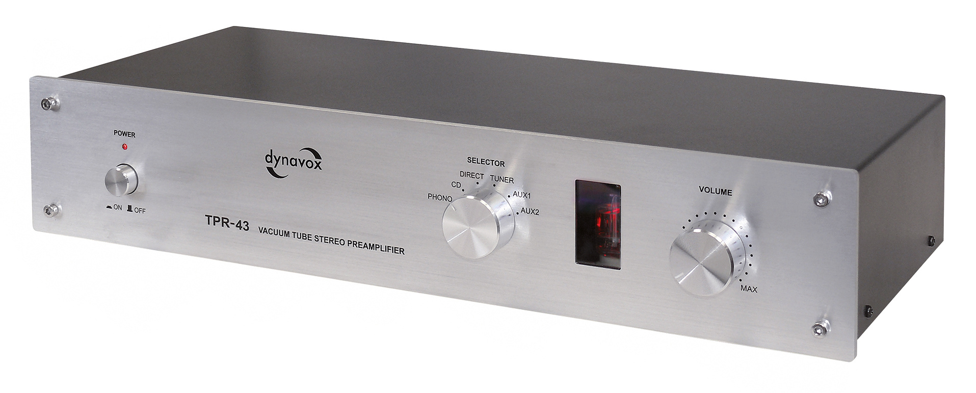 Dynavox TPR-43 buis voorversterker met phono MM/MC ingang - zilver