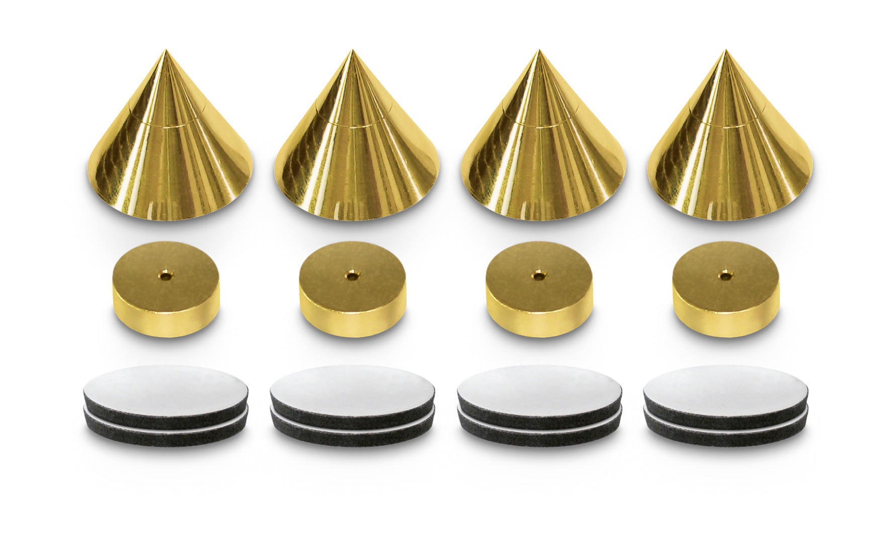 Dynavox spikes 4 stuks in het goud