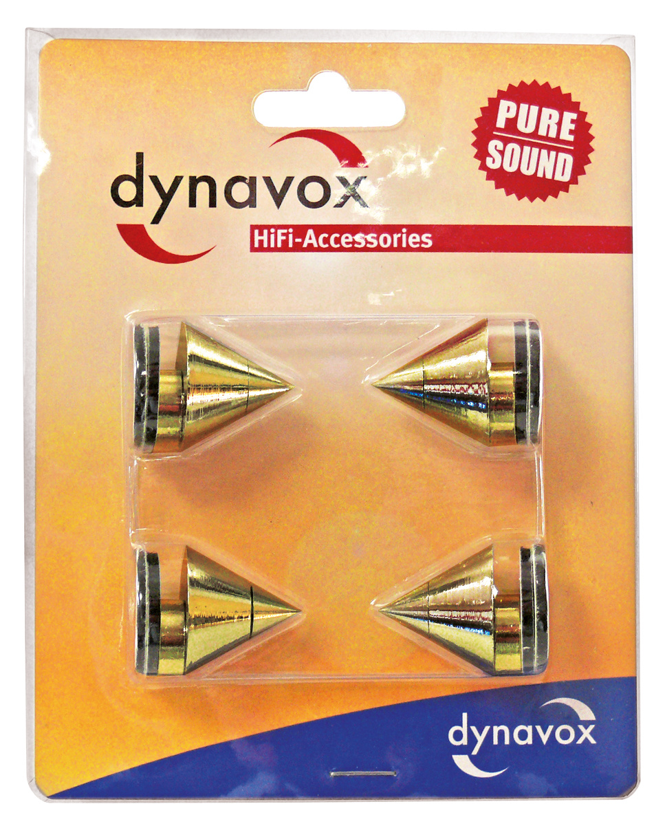 Dynavox spikes 4 stuks in het goud