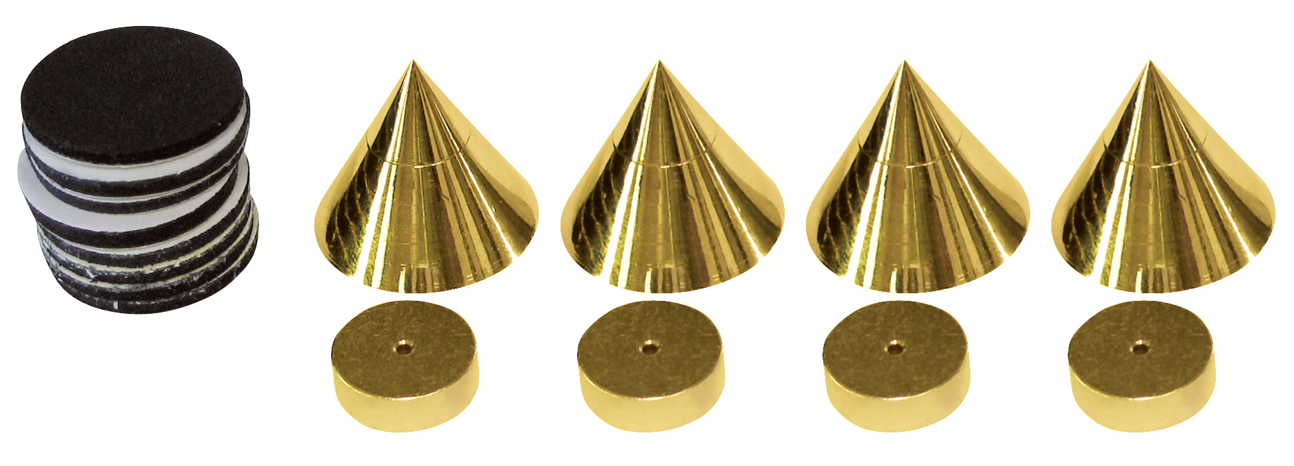 Dynavox spikes 4 stuks in het goud