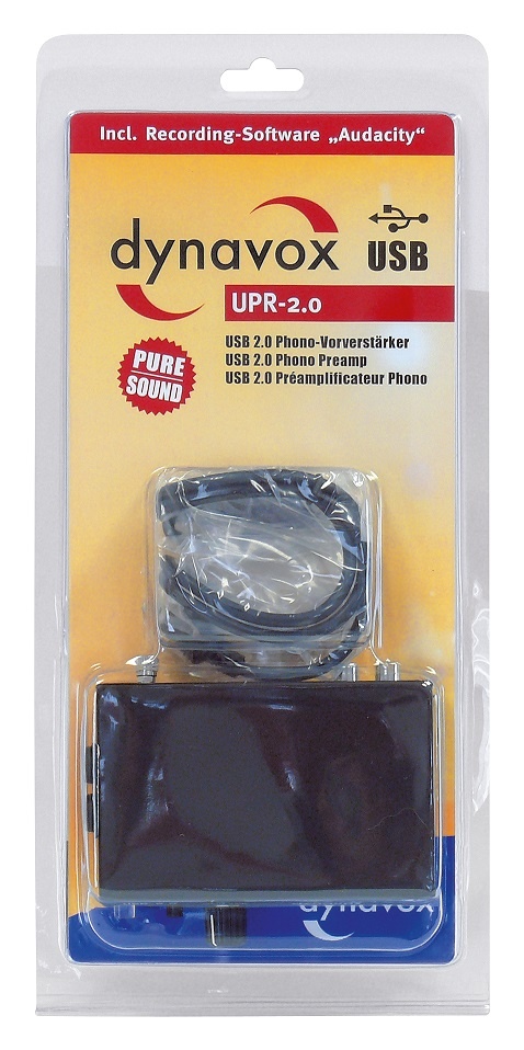 Dynavox UPR-2.0 USB pick up voorversterker - zwart