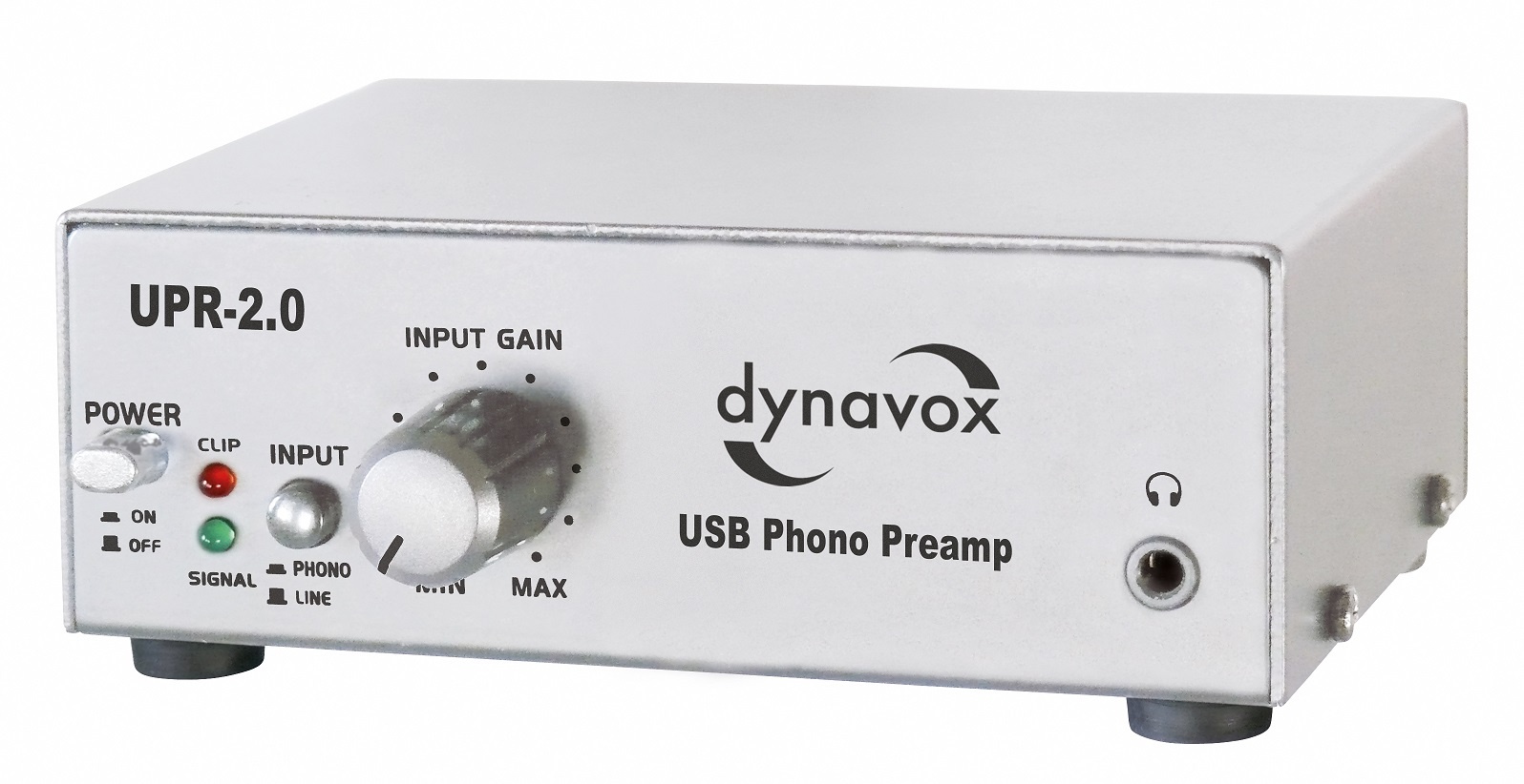 Dynavox UPR-2.0 USB pick up voorversterker - zilver
