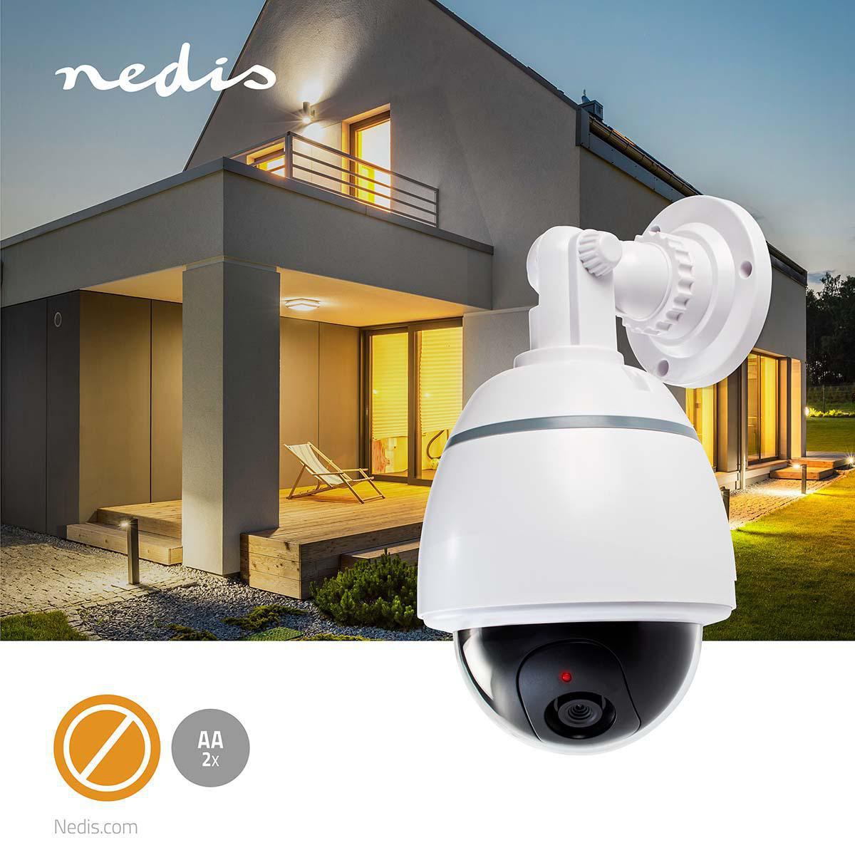 Nedis Dummy Beveiligingscamera | Dome | Batterij Gevoed | Binnen | Wit