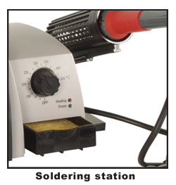 Velleman LAB1 drie-in-een labo soldeerstation voeding multimeter