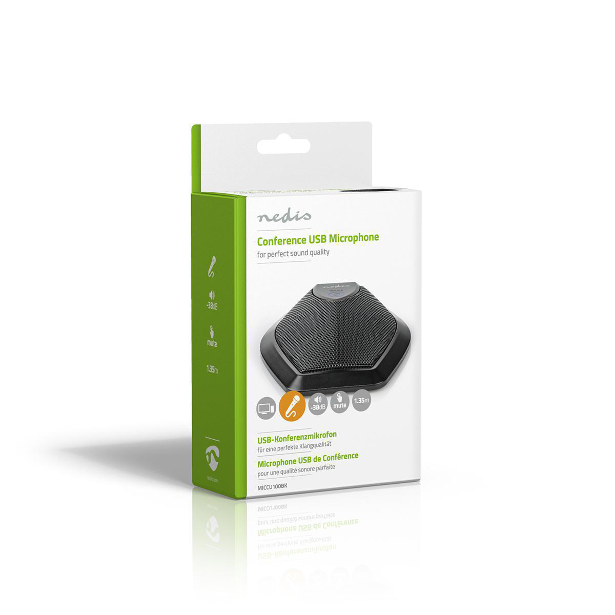 Nedis Microfoon | Voor gebruik met: Desktop / Notebook | Bedraad | 1x USB