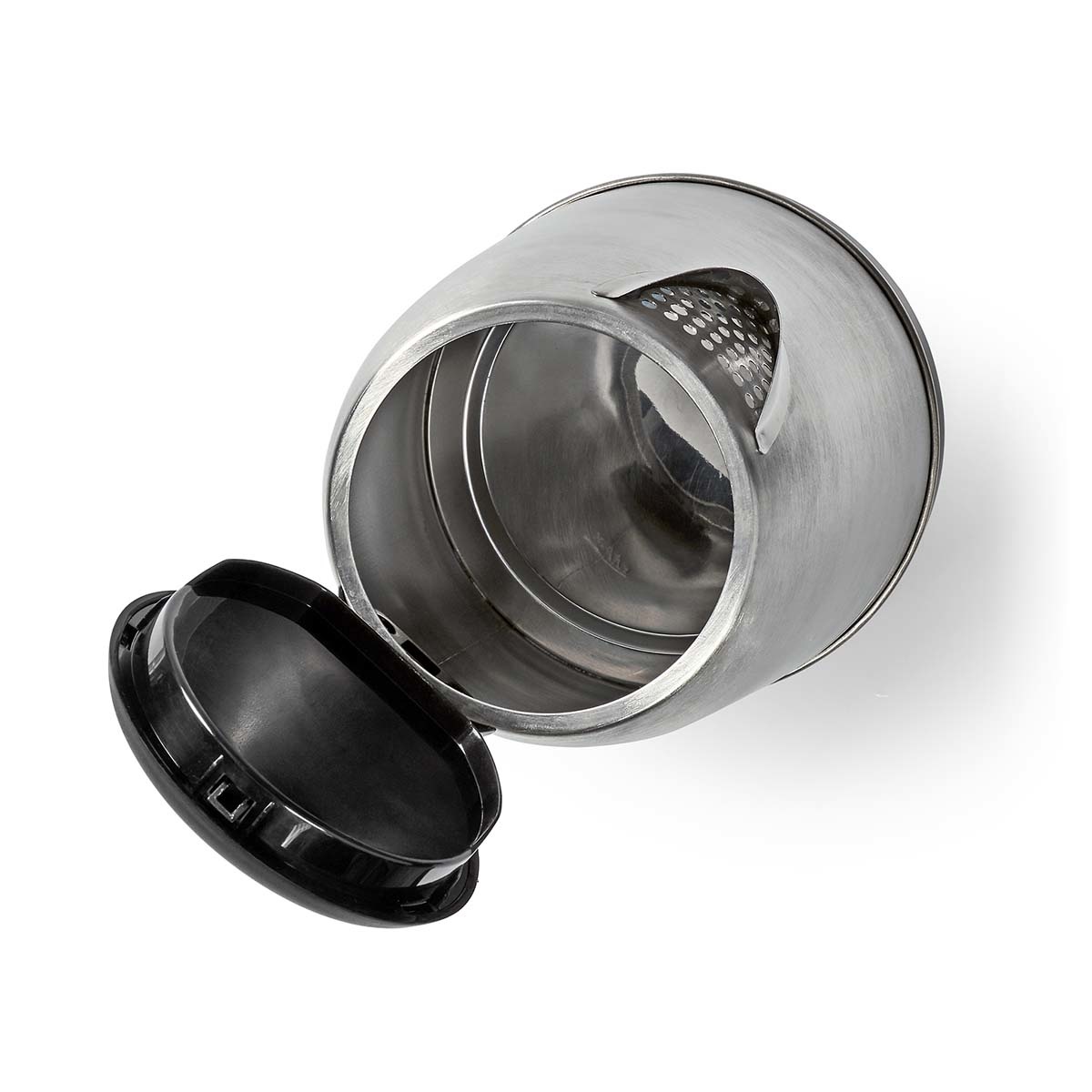 Nedis KAWK340EAL Waterkoker | 1,7 l | Roestvrij Staal | Aluminium / Zwart | 360 graden draaibaar