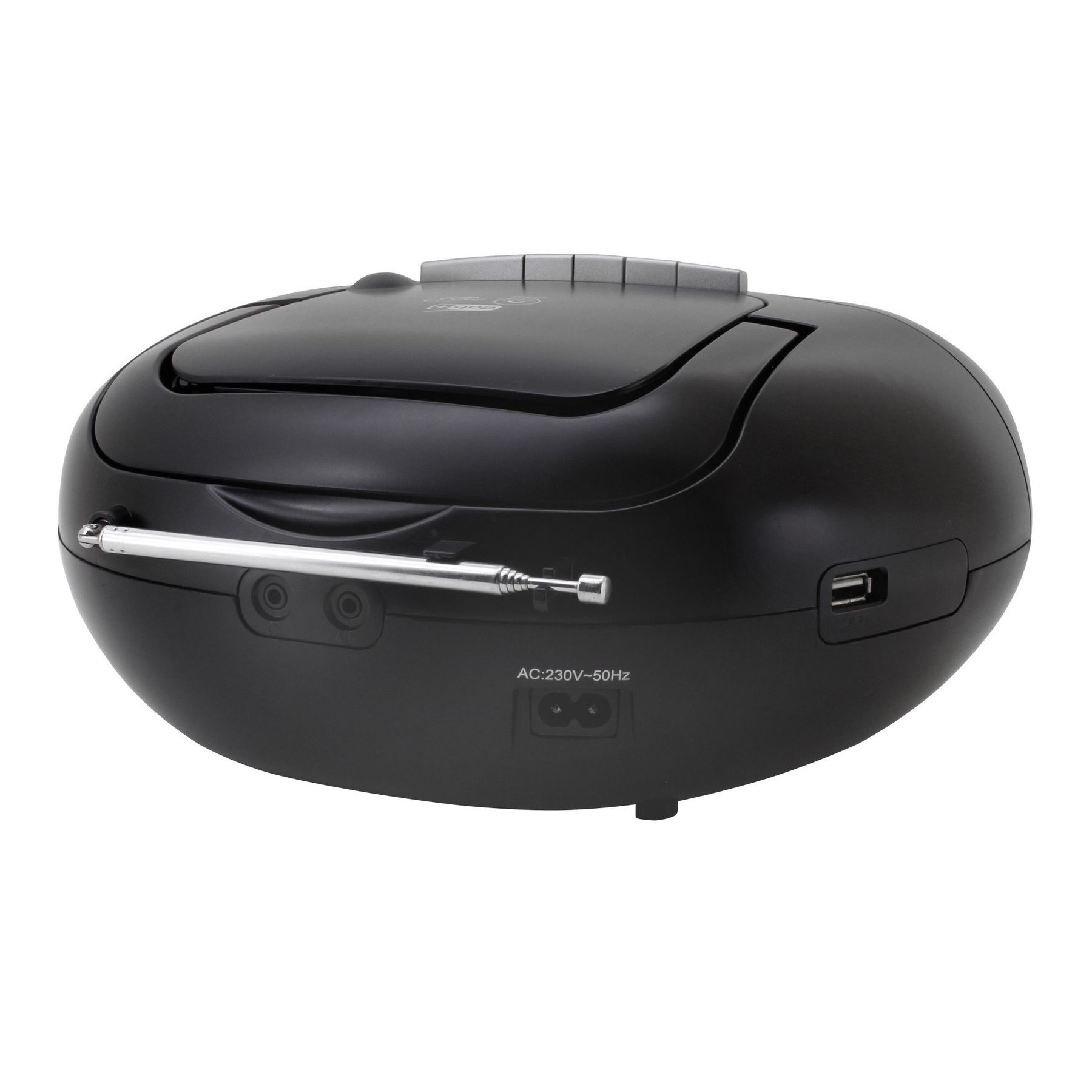 Soundmaster SCD7800SW - Portable boombox met cassettespeler en USB poort zwart