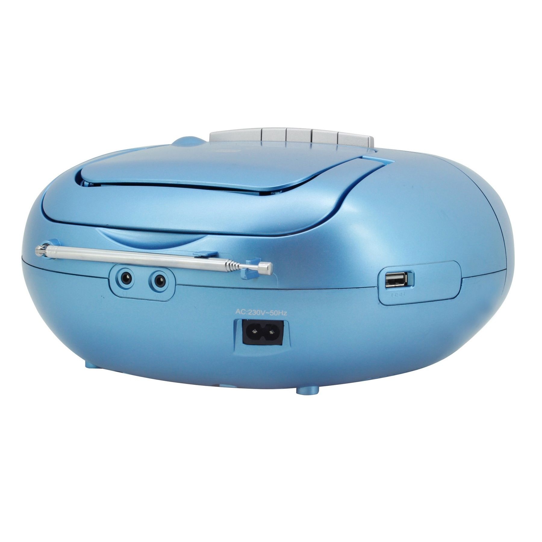 Soundmaster SCD7800BL - Portable boombox met cassettespeler en USB blauw