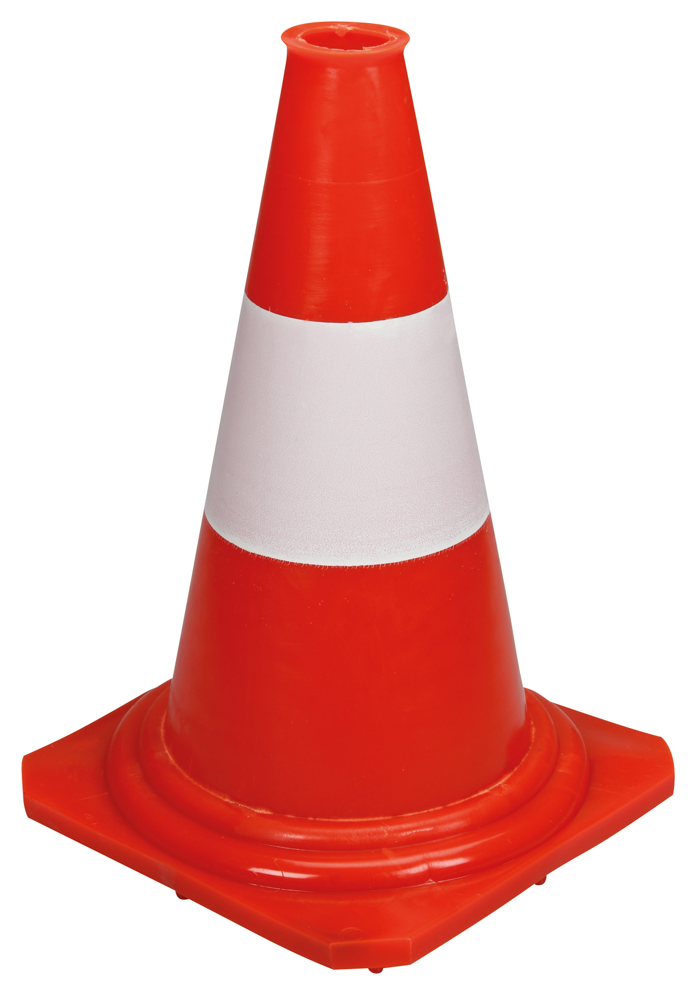 Oranje witte pilon (pion) voor signalering of afzettingen en sportdoeleinden 50cm