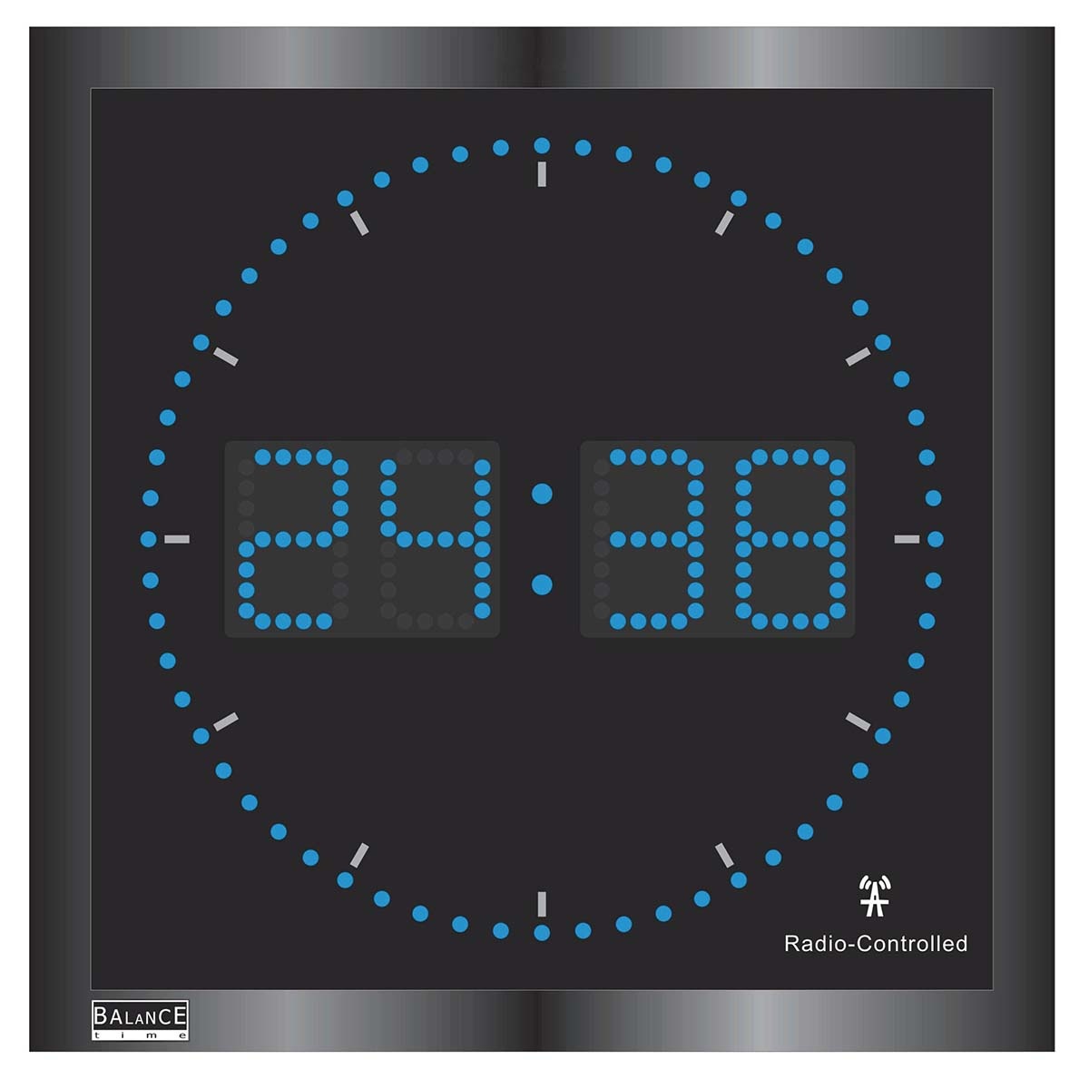 Balance digitale klok met seconde-aanduiding | Met LED lampen - Maxtotaal