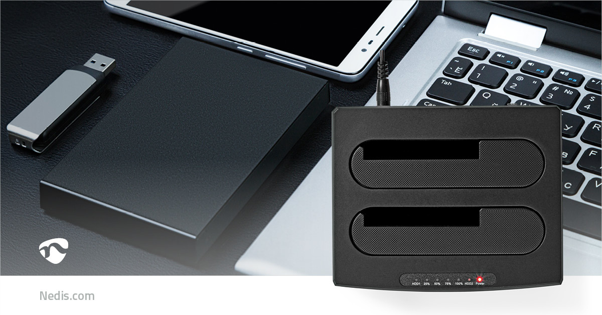 Nedis Docking Station voor Harde Schijf | USB 3.2 Gen1