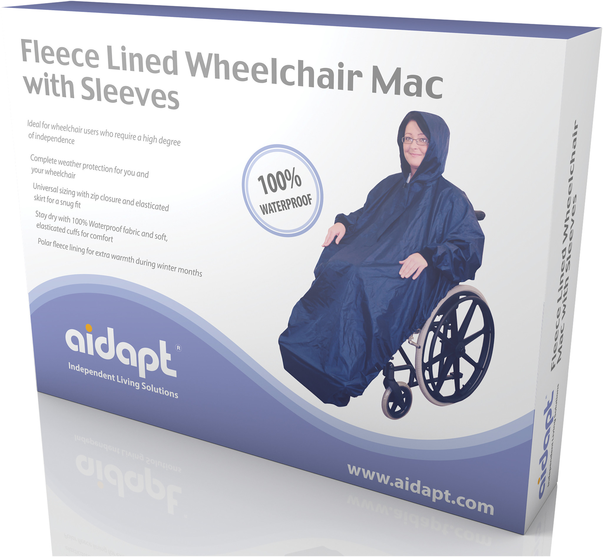Aidapt VA127ST regenpak met fleece voor in de rolstoel