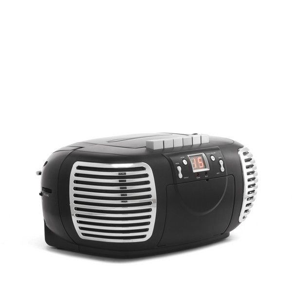 GPO Draagbare 3-in-1 Radio, Casette en CD-Speler Zwart