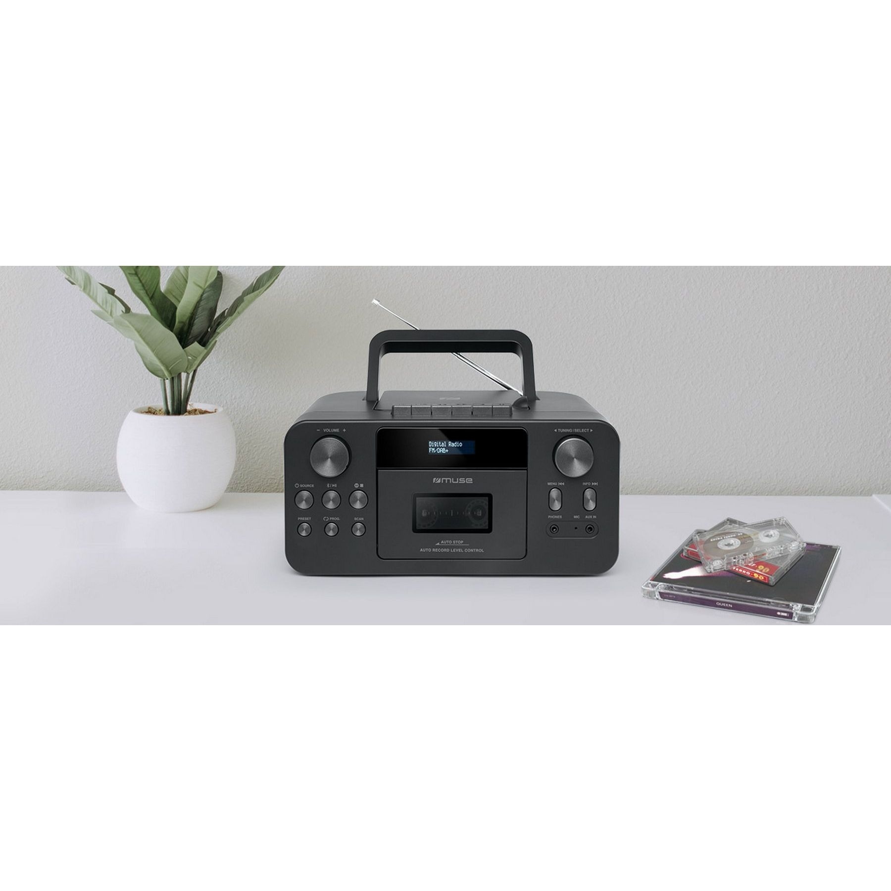 Muse M-182DB Draagbare DAB+ Radio, CD en Casettespeler